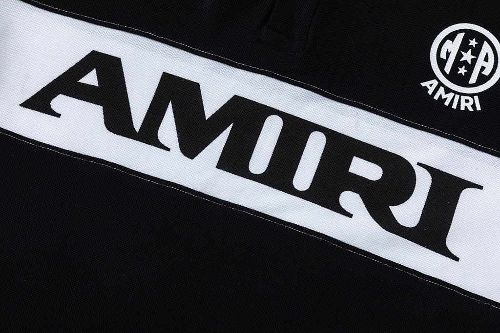 AMIRI stripe-detail logo polo shirt