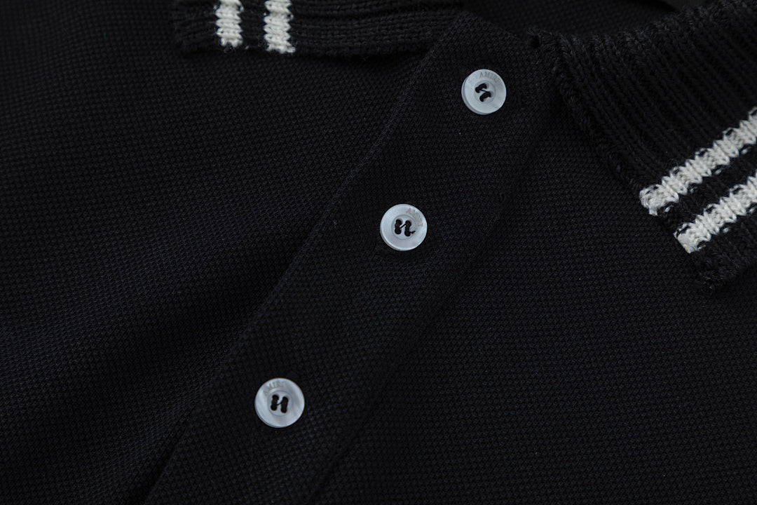 AMIRI stripe-detail logo polo shirt