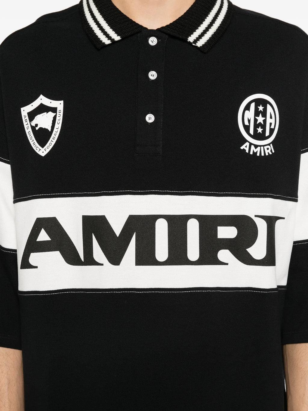 AMIRI stripe-detail logo polo shirt
