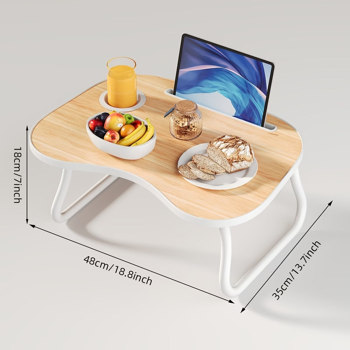 portable laptop bed table cup holder multifunctional tray